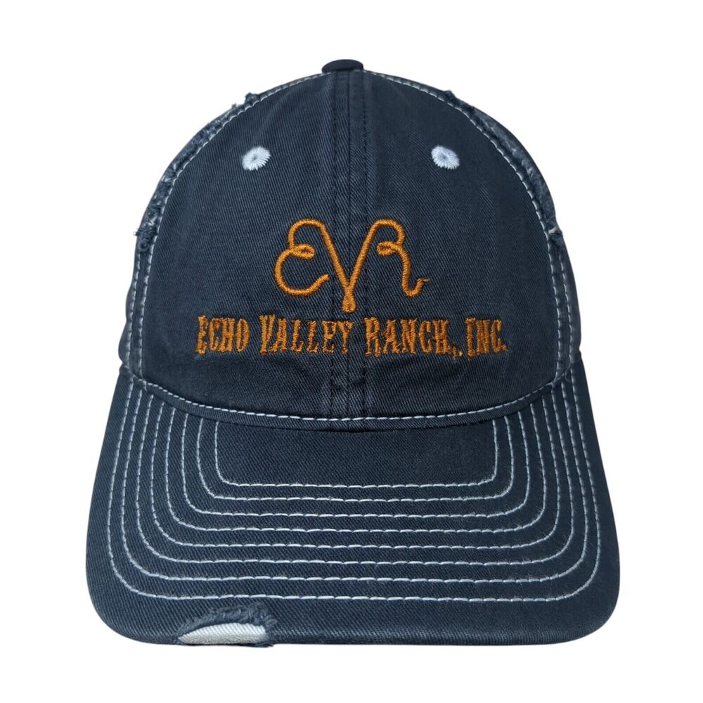 Echo Valley Ranch Inc Say Hay Strapback Hat Blue One Size District